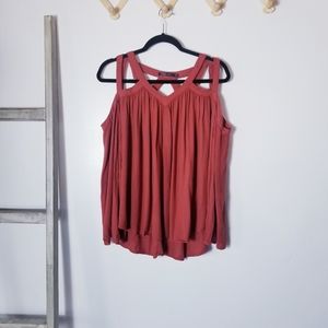 DOE & RAE ORANGE BLOUSE SIZE MEDIUM